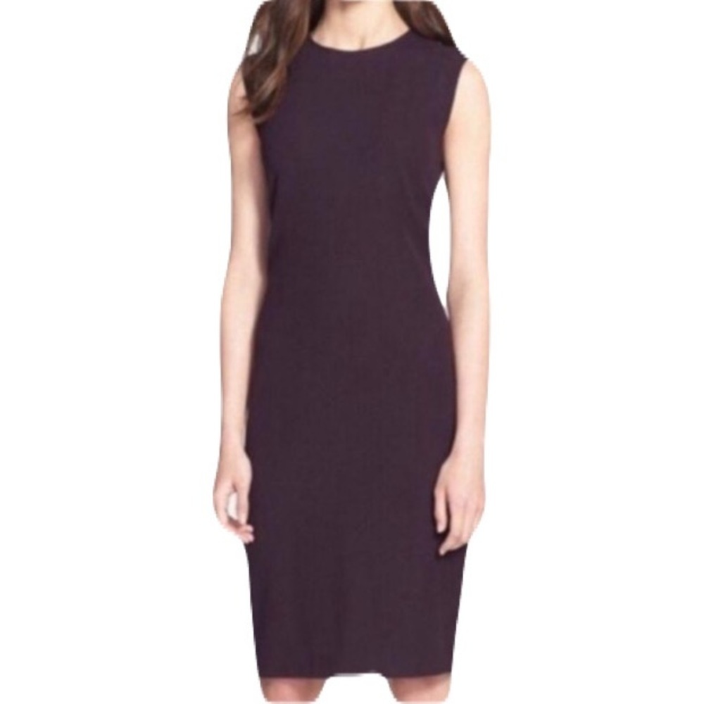 Vince Purple Sleeveless Midi Stretch Dress Size M